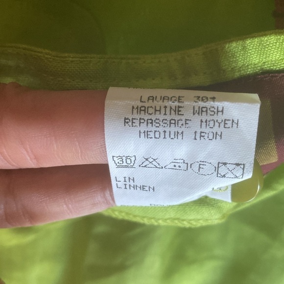 Renato Nucci Green Linen High Waist Shorts size M - Picture 5 of 6